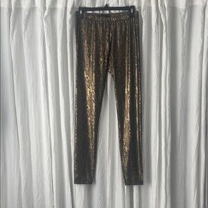 Grass Collection Shimmering Gold Leggings